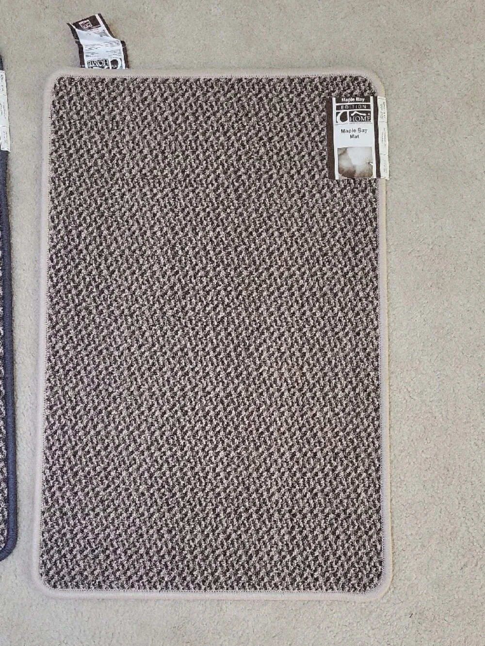 Set of 3 indoor mat, blue biege brown new w tags non-slip back Size is 20